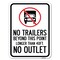 Signmission Driveway No Trailers Beyond This Point Longer Than 40 Ft No Outlet, A-1824-24126 A-1824-24126 - alternate 1